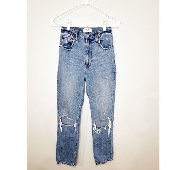 Abercrombie and fitch curve love ankle straight ultra high rise jeans - Picture 2 of 4